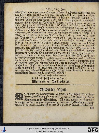 Anderter Theil.