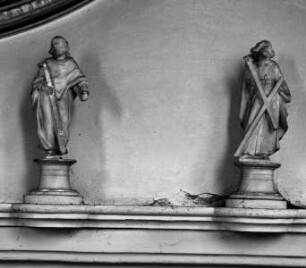 Die zwölf Apostel mit Salvator und Immaculata — Der Apostel Simon (links)