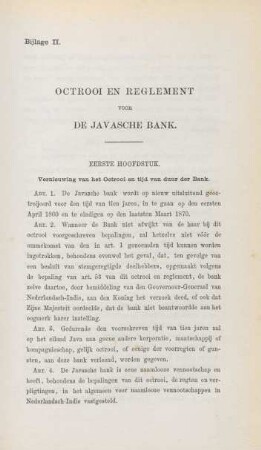 Eerste hoofdstuk. Vernieuwing van het octrooi en tijd van duur der bank
