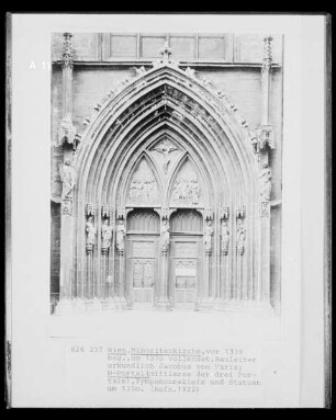 Mittleres Westportal: Kreuzigungsgruppe