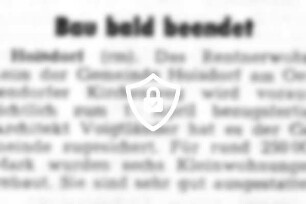 Bau bald beendet