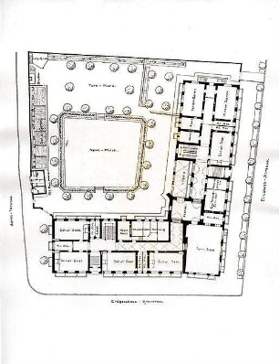 Fischer, Theodor; München, Elisabethplatz; Elisabethschule - Grundriss EG
