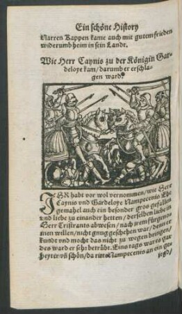 Wie Herr Caynis zu der Königin Gardeloye kam/ darumb er erschlagen ward.