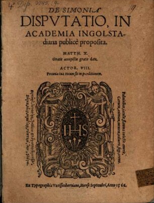 De Simonia Dispvtatio