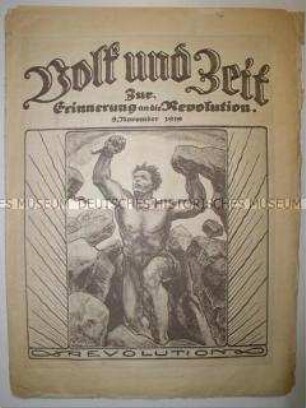 Sonderdruck der Zeitschrift "Volk und Welt" zum Jahrestag der Novemberrevolution