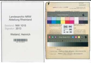 Entnazifizierung Heinrich Weiland , geb. 14.07.1903 (Staedtischer Angestellter)
