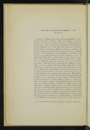 Carta del gobernador de Veragua. - Año de 1595 (1).