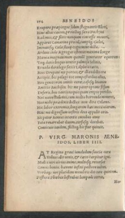 P. Virg. Maronis Aeneidos, Liber IIII.