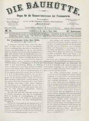 No. 10. Frankfurt a. M., den 5. März 1904. 47. Jahrgang.