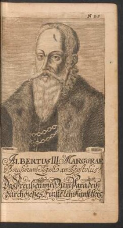 N. 29. Albertus III. Marggraf.