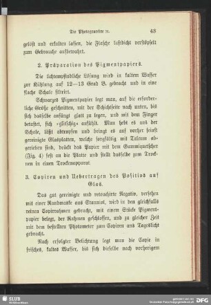 2. Präparation des Pigmentpapiers.