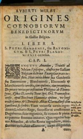 Origines Coenobiorum Benedictinorum in Belgio