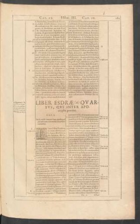 Liber Esdrae (a) Quartus, Qui Inter Apocrypha ponitur