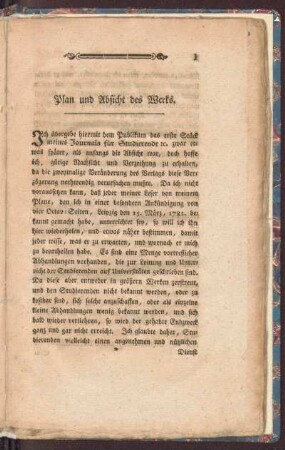 Plan und Absicht des Werks