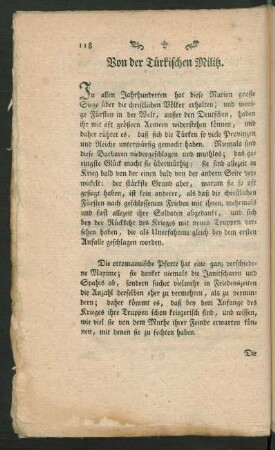Von der Türkischen Militz