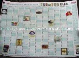 Wandkalender des Dokumentationszentrums "Alltagskultur der DDR" für 2001