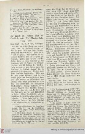 36: Die Kunst im Kloster Rot bei Leutkirch unter Abt Martin Ertle 1672-1711