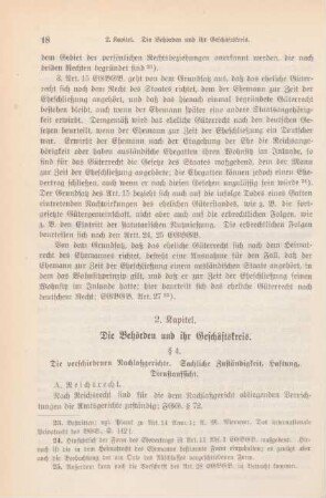 2. Kapitel. Die Behörden und ihr Geschäftskreis