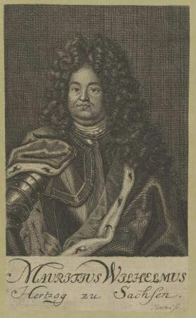Bildnis von Mavritius Wilhelmus, Herzog zu Sachsen