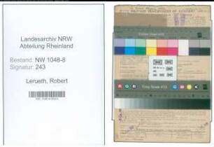 Entnazifizierung Robert Lerueth , geb. 11.03.1896 (Ingenieur)