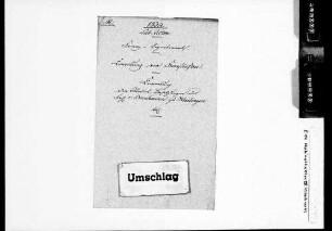 Erwerbung der Allodialbesitzungen des Freiherrn von Bernhausen zu Herrlingen (1834)