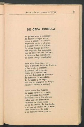 De cepa criolla