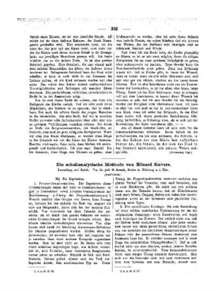 Die schallanalytische Methode von Eduard Sievers