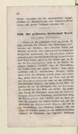 VIII. Die gefürstete Grafschaft Tyrol