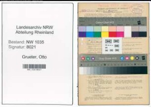 Entnazifizierung Otto Grueter , geb. 12.04.1892 (Kaufmann)
