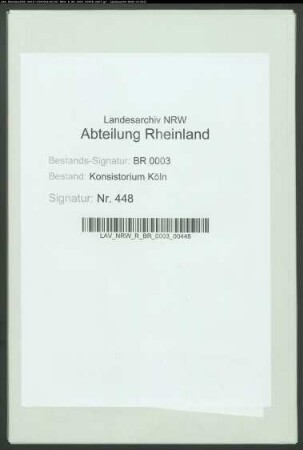 Listen der pro licentia concionandi geprüften Kandidaten der Theologie