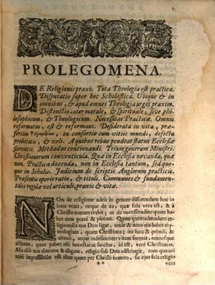 Theologiae Practicae Pars ..., 1