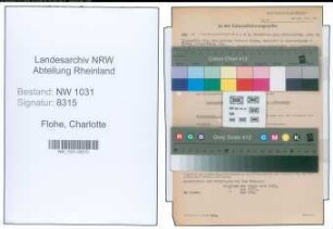 Entnazifizierung Charlotte Flohe , geb. 11.05.1903 ()