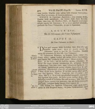 Caput II. De Veteri Testamento in Genere.