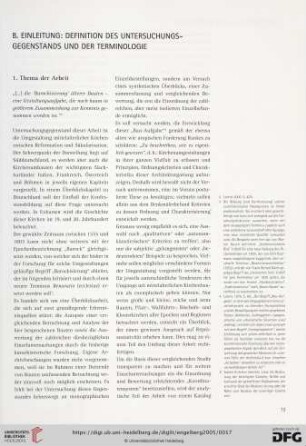 B. Einleitung: Definition des Untersuchungsgegenstands und der Terminologie