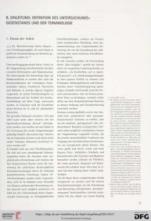 B. Einleitung: Definition des Untersuchungsgegenstands und der Terminologie