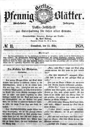 No. 11, Sonnabend, den 13. März
