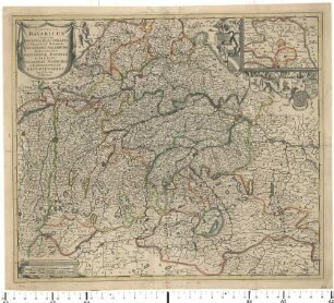 Circulus Bavaricus : in quo sunt Ducatus, Electoratus, & Palatinat. Bavariae, Archiepisc. Salisburgi, Episcopatus Ratisbonae, Pataviae, & Fruxini, Palatinat Neoburgi & Landgraviatus Leuchtenbergi