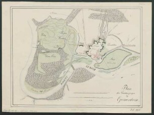 Plan // der Verschanzungen // bey // Germersheim / Februar 1829 - BSB Cod.icon. 180 uui