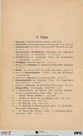 I. Glas (Nr. 1-20)