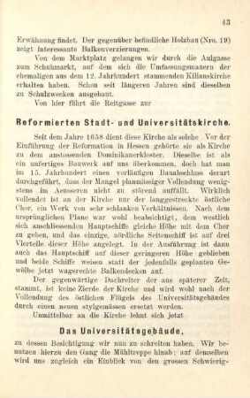 Reformierten Stadt- und Universitätskirche.