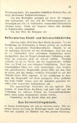Reformierten Stadt- und Universitätskirche.