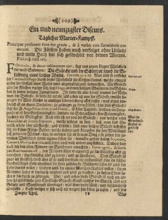 Ein und neuntzigster Discurs - Hundertster Discurs