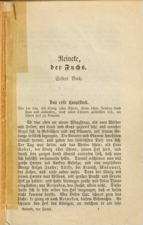 Gottscheds Reineke Fuchs : Abdruck der hochdeutschen Prosa-Übersetzung vom Jahre 1752