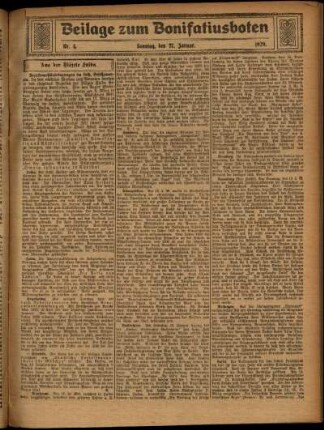 Zweite Ausgabe vom Sonntag, den 27. Januar 1929.