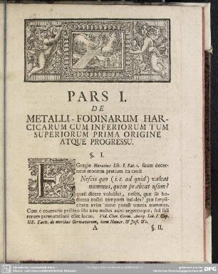 Pars I. De Metalli-Fodinarum Harcicarum Cum Inferiorum Tum Superiorum Prima Origine Atque Progressu
