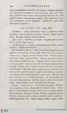 Ad Caput VII