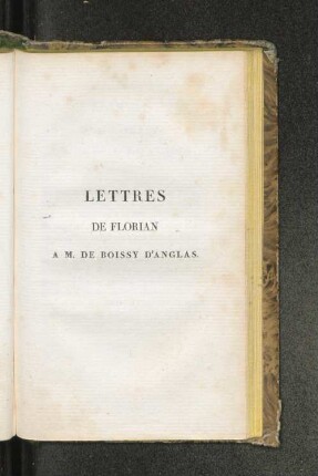 Lettres de Florian