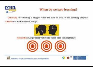 Fundamentals on learning and training samples. Using training samples. Learning curve and error measurement. Gradient optimization procedures