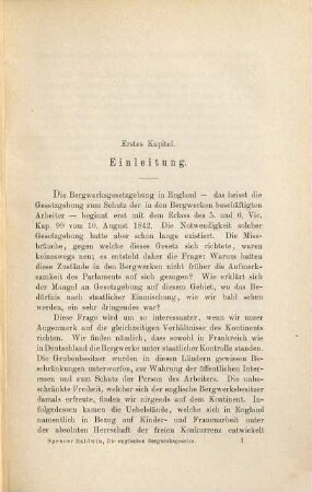 Die englischen Bergwerksgesetze : ihre Geschichte von ihren Anfängen bis zur Gegenwart
