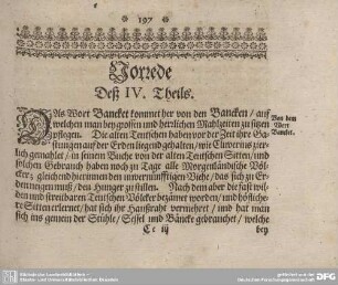 Vorred deß IV. Theils.